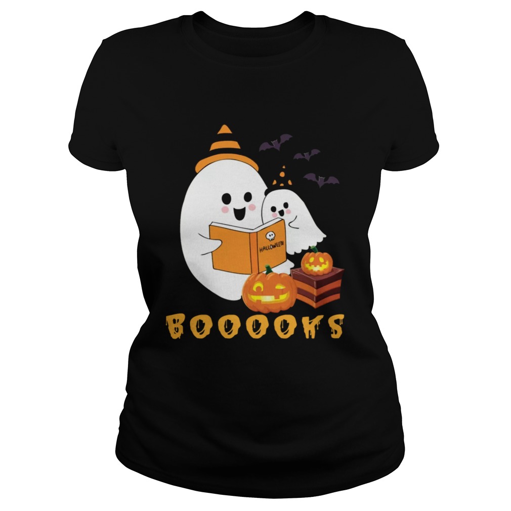 Boo Reading Funny Halloween Costume Shirt Classic Ladies