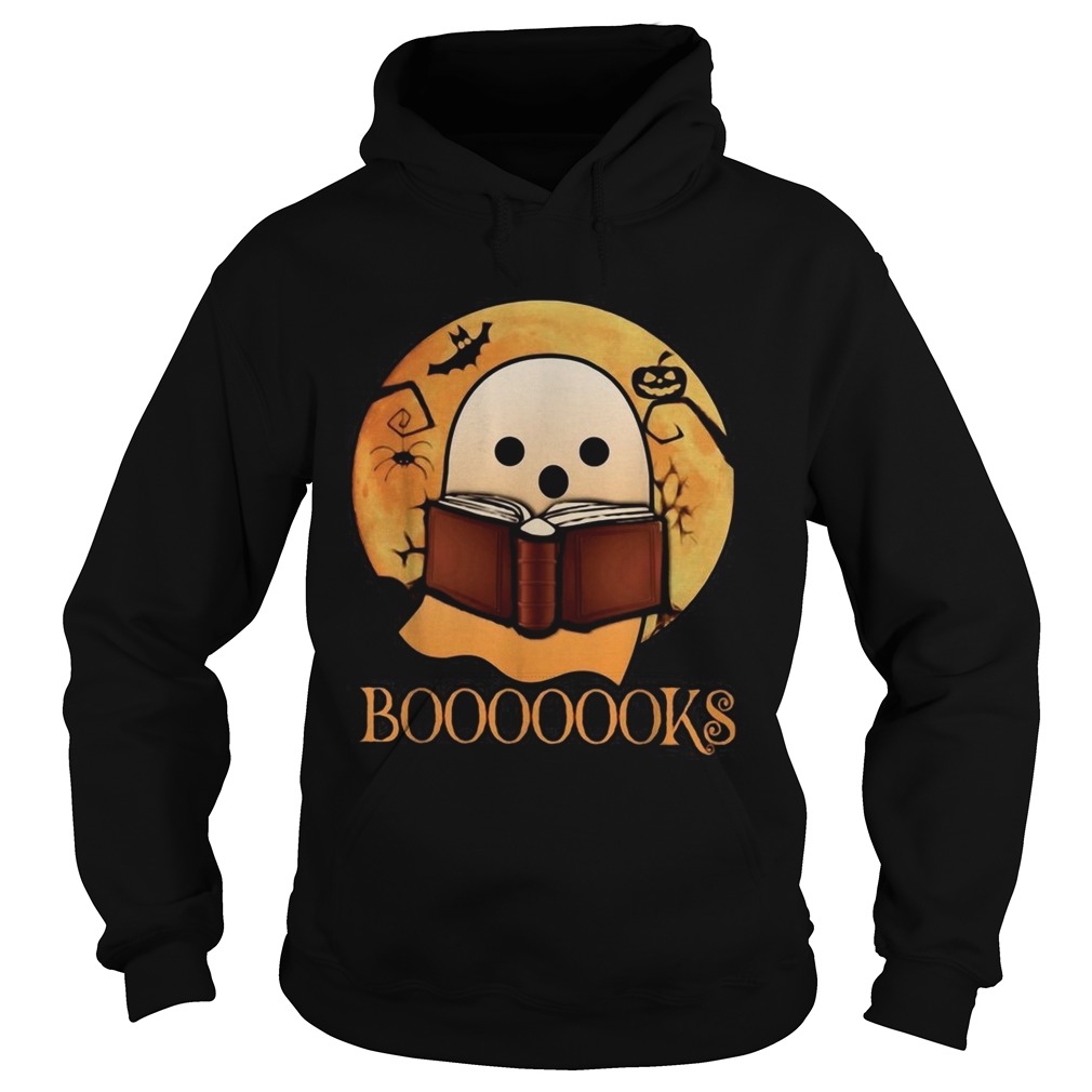 Booooooks Boo Ghost read books Halloween Hoodie