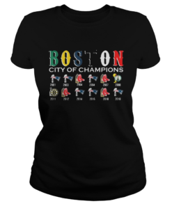 Boston City of Champions Shirt Classic Ladies