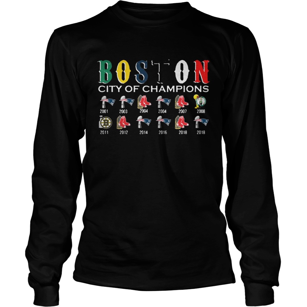 Boston City of Champions Shirt LongSleeve