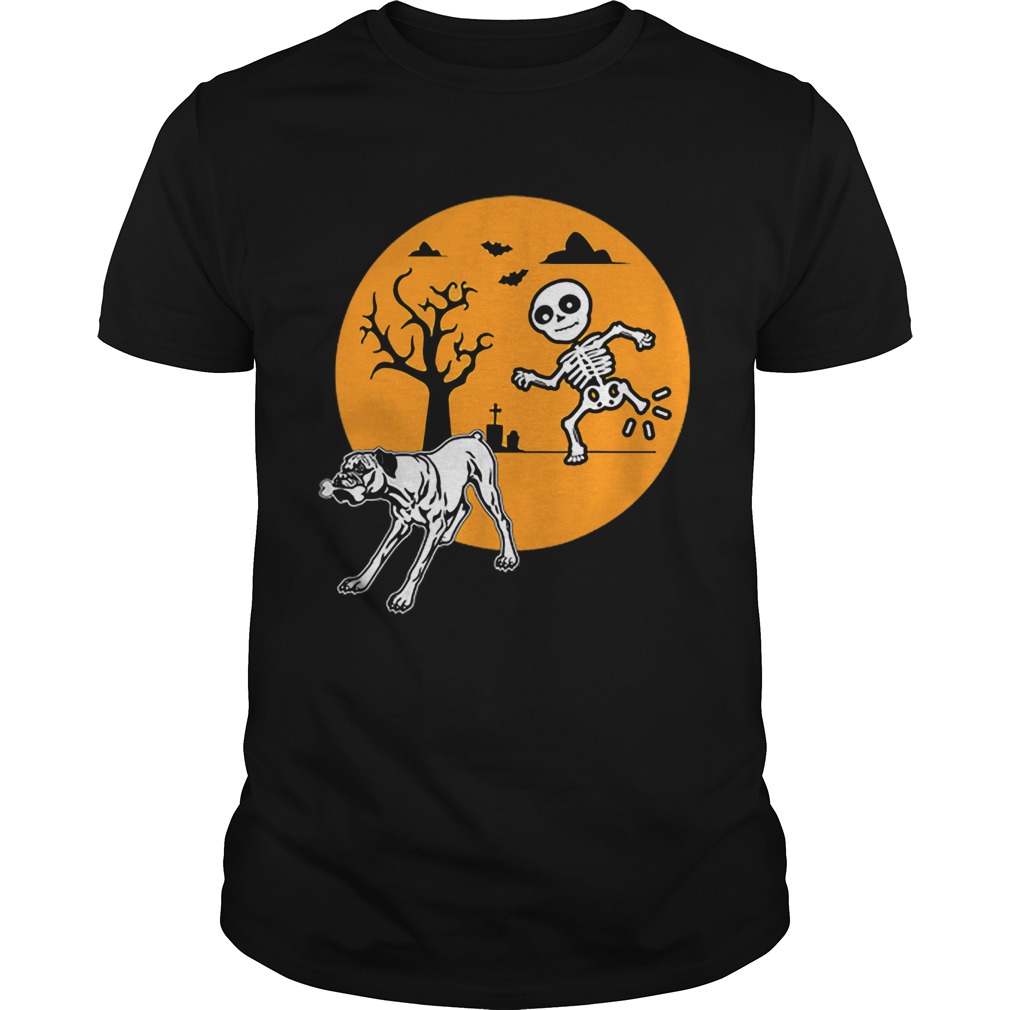 Boxer Dog Skeleton Bone Halloween Costume Pet Owners shirt