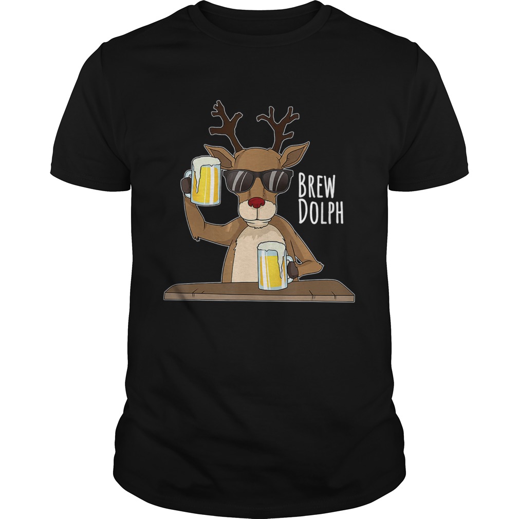 Brew Dolph Rudolph Christmas Holiday TShirt