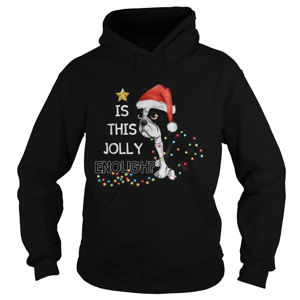 Bulldog is this Jolly enough Christmas Hoodie