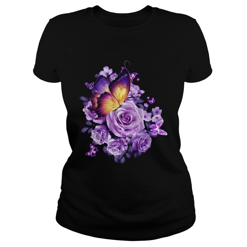 Butterfly purple rose Classic Ladies