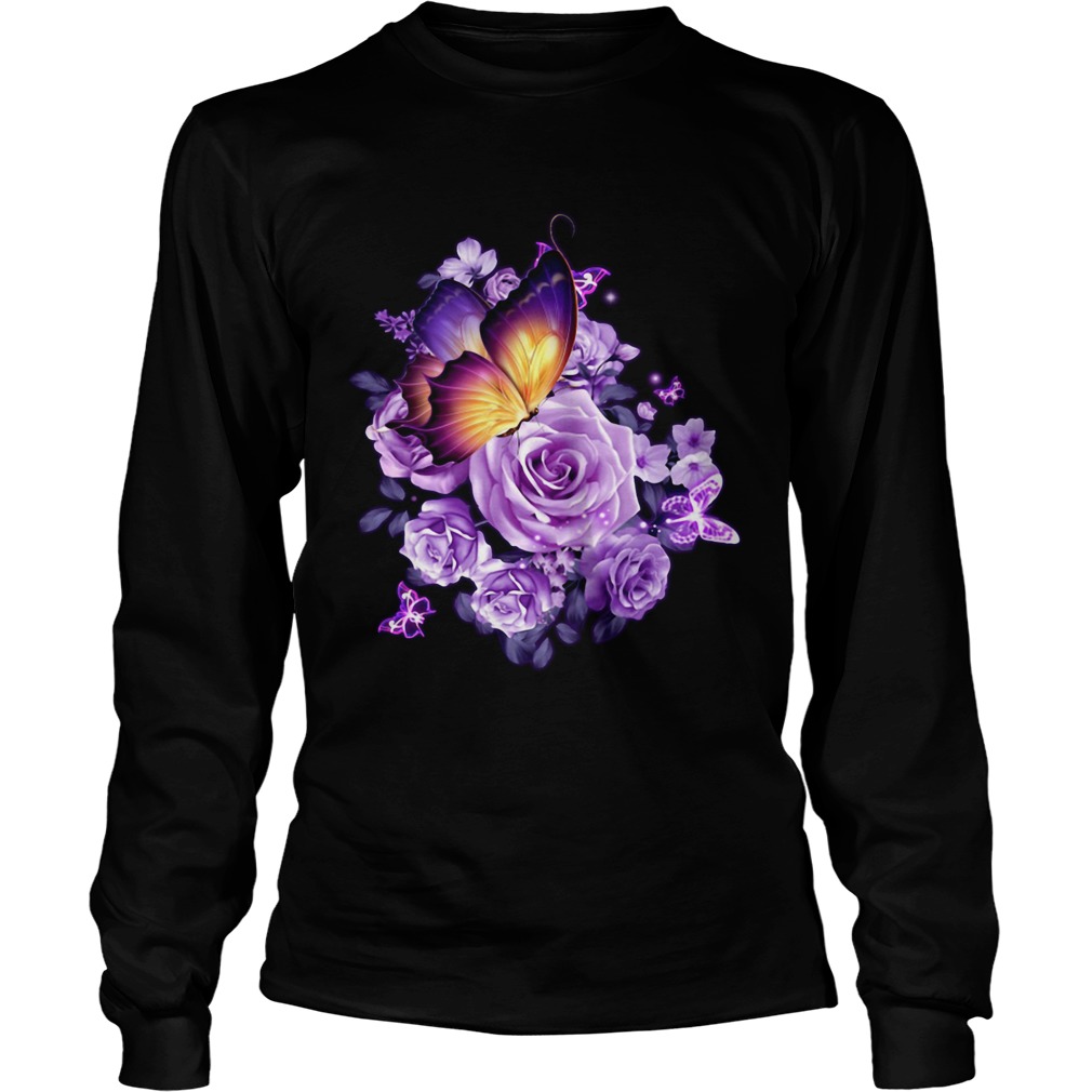 Butterfly purple rose LongSleeve