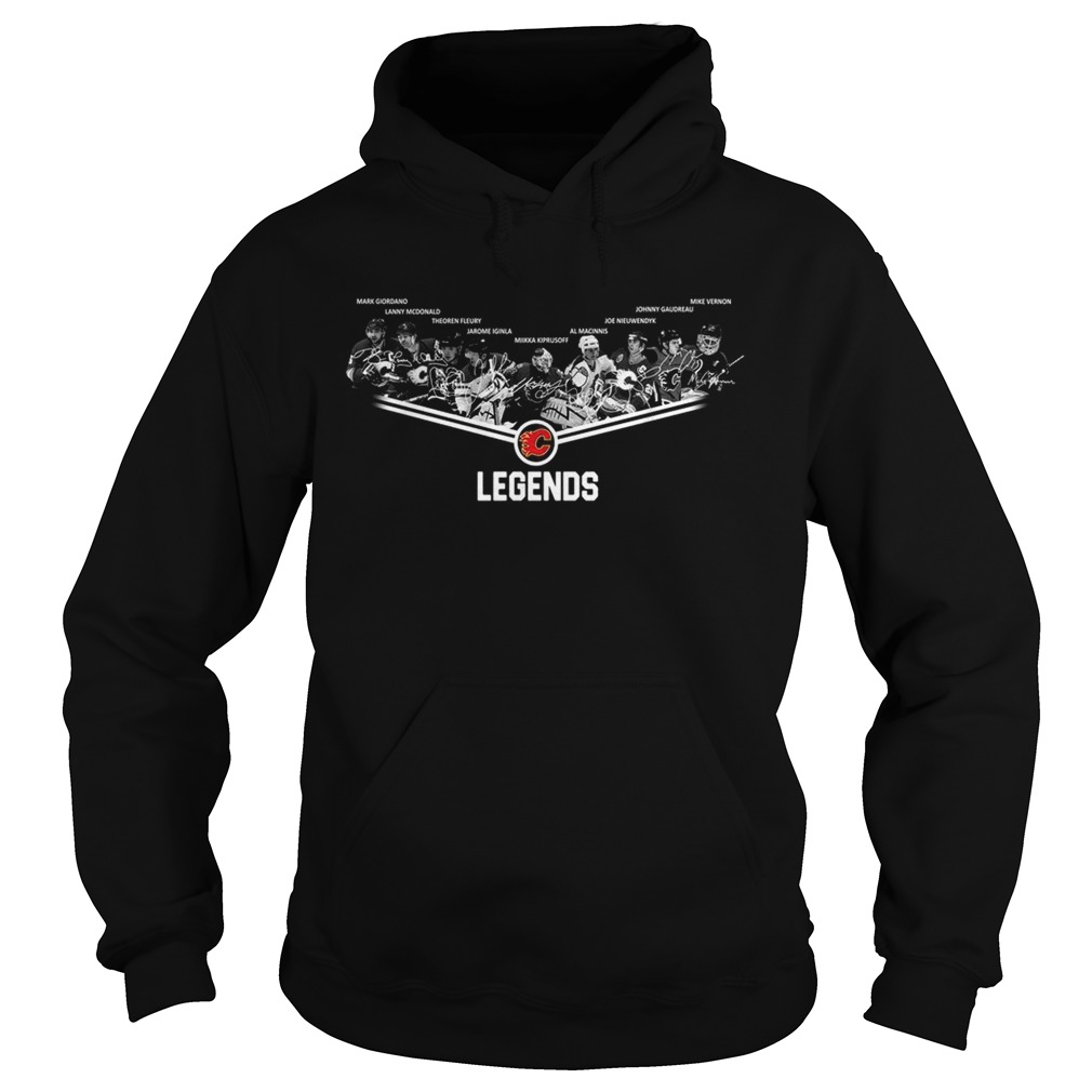 Calgary Flames Legends team signature Hoodie