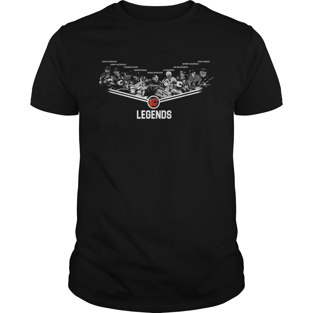 Calgary Flames Legends team signature shirt