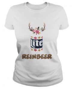 Can Miller Lite Reinbeer Funny Christmas Shirt Classic Ladies