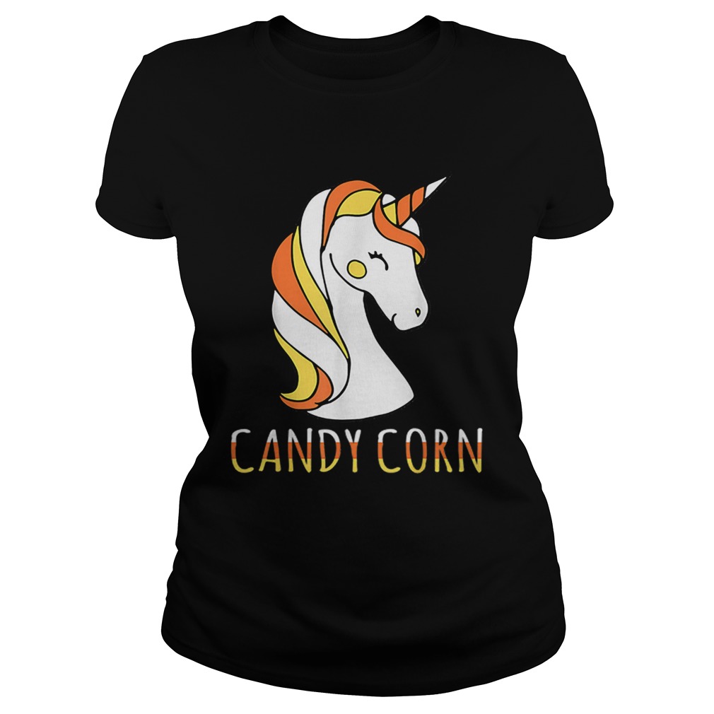 Candy Corn Unicorn Halloween Classic Ladies