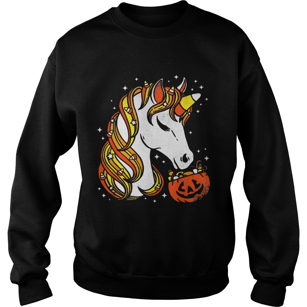 Candy Corn Unicorn Halloween Ts Sweatshirt