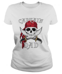 Captain Dad Funny Halloween Pirate Skull Gift  Classic Ladies