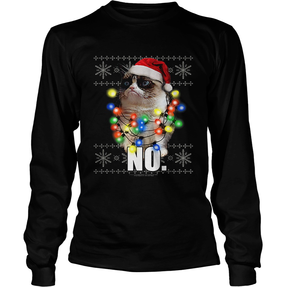 Cat Ugly Sweater NO Christmas Lights LongSleeve