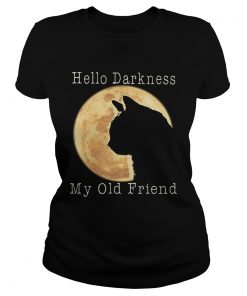 Cat moon Hello darkness my old friend  Classic Ladies