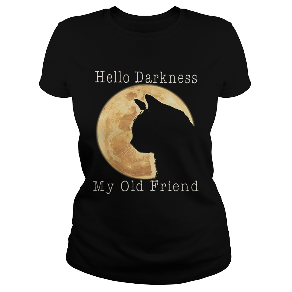 Cat moon Hello darkness my old friend Classic Ladies