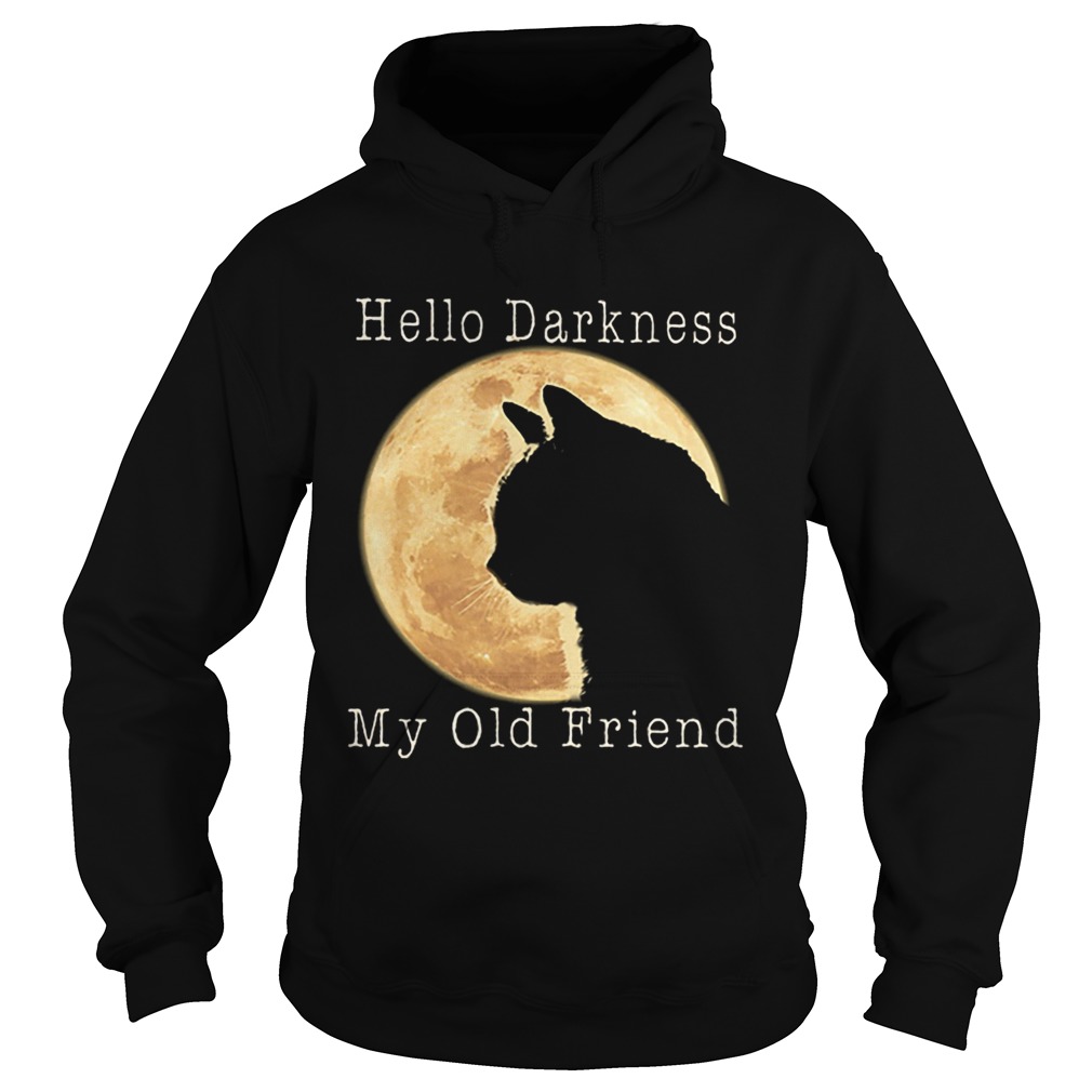 Cat moon Hello darkness my old friend Hoodie