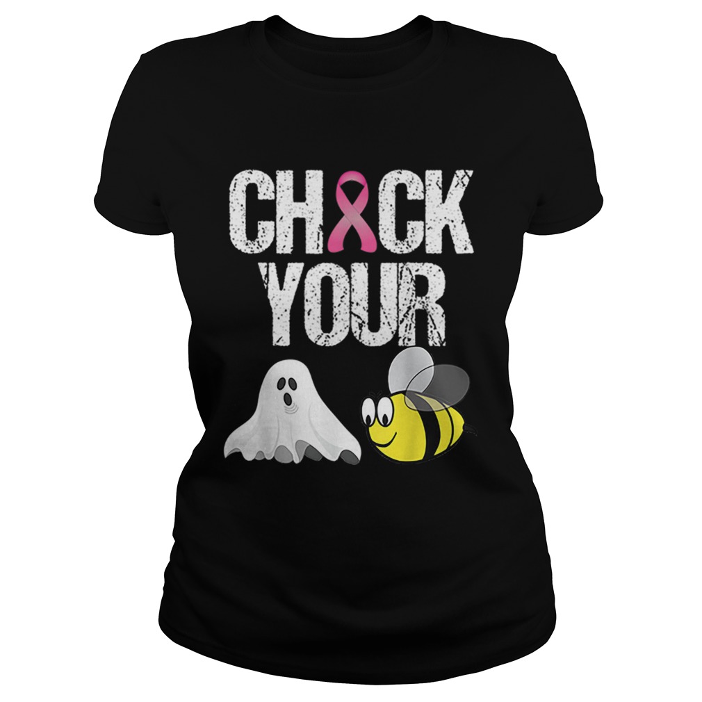 Check Your Boo Bees Funny Breast Cancer Halloween Classic Ladies