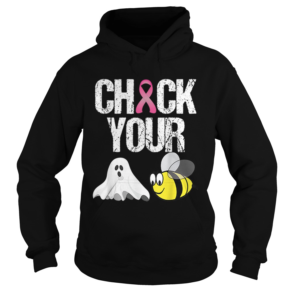 Check Your Boo Bees Funny Breast Cancer Halloween Hoodie