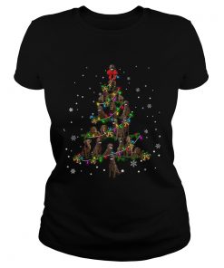 Chesapeake Bay Retriever Christmas Tree TShirt Classic Ladies