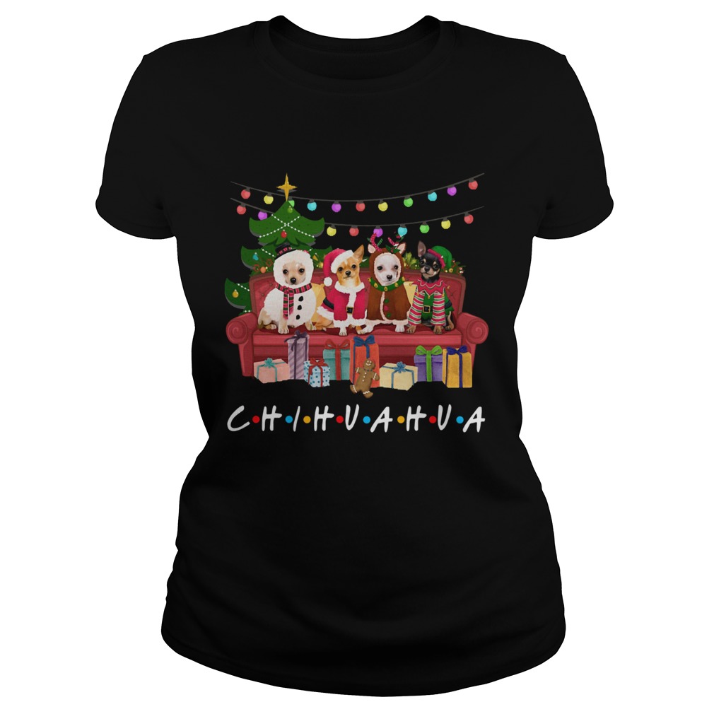 Chihuahua Friends Merry Christmas Classic Ladies