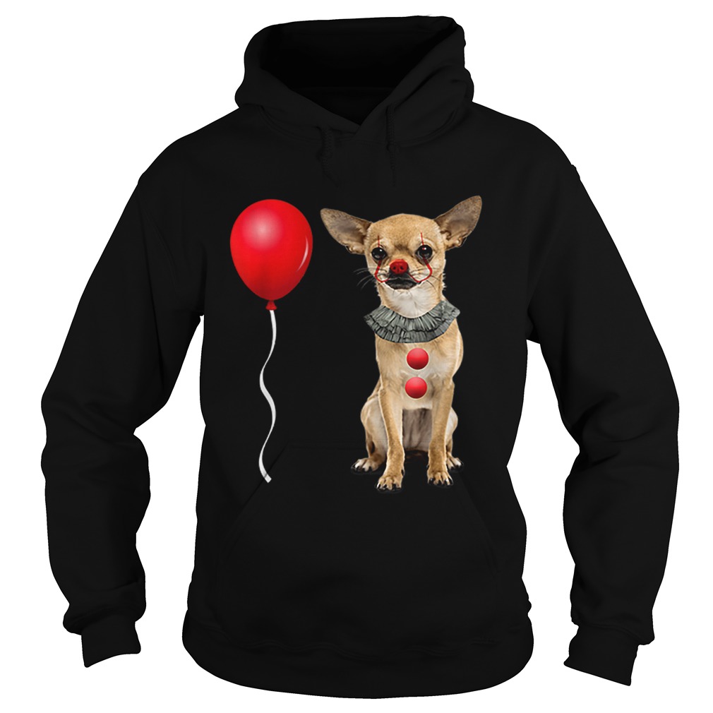 Chihuahua Scary Clown Funny Halloween Costume Gift Hoodie