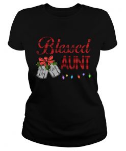 Christmas Blessed To Be Called Aunt TShirt Classic Ladies