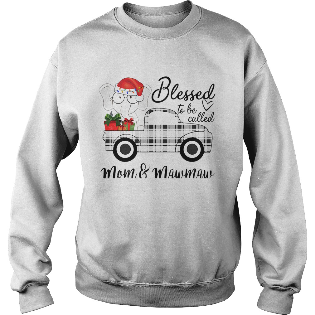 Christmas Blessed To Be Called MomMawmaw Elephant Truck TShirt Sweatshirt