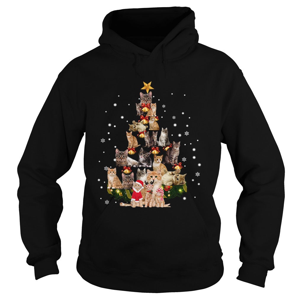 Christmas Cat Tree Funny Cat Lover Gift TShirt Hoodie