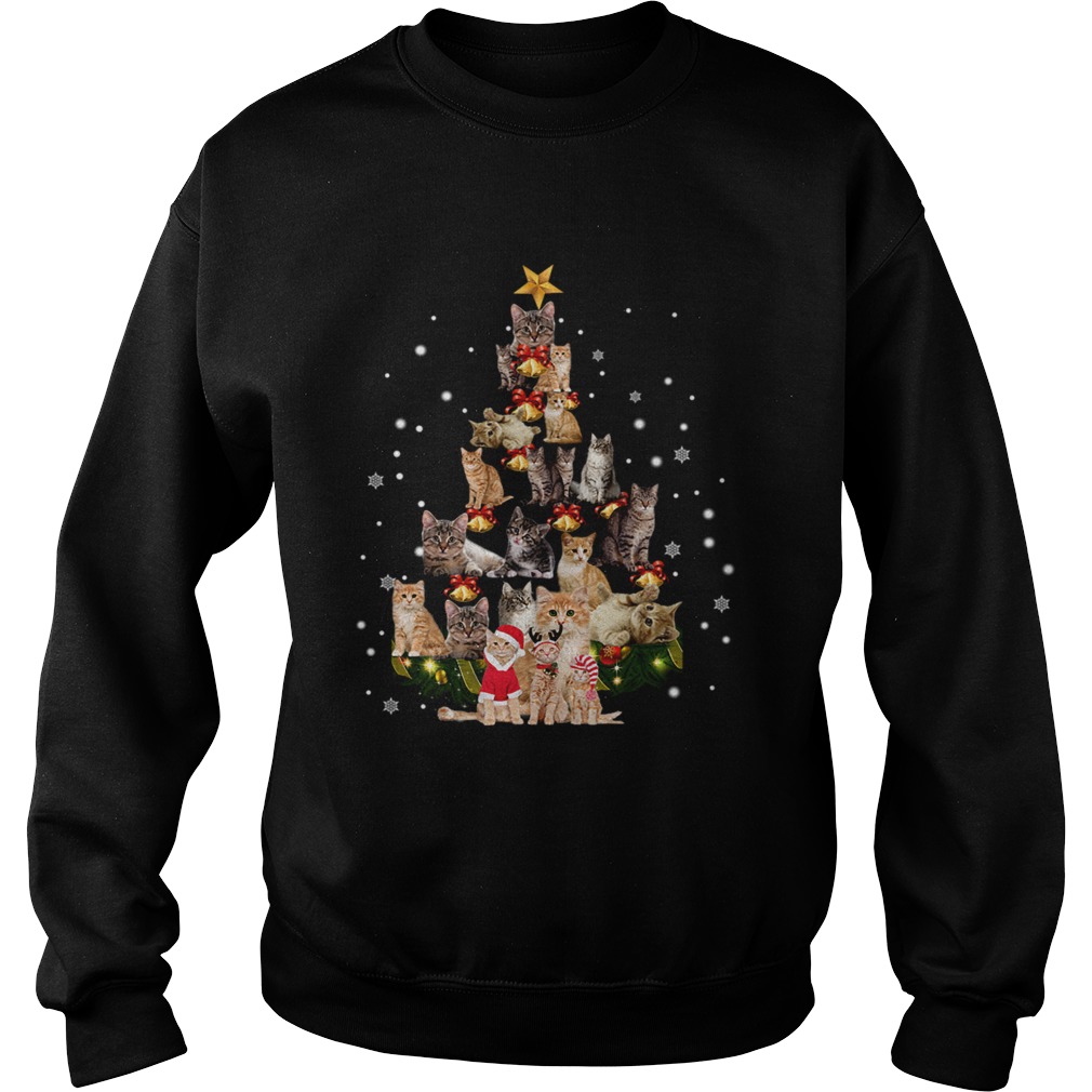 Christmas Cat Tree Funny Cat Lover Gift TShirt Sweatshirt