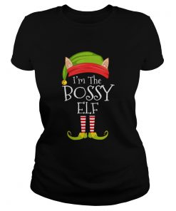 Christmas Family Matching Costume Im The Bossy Elf Xmas TShirt Classic Ladies