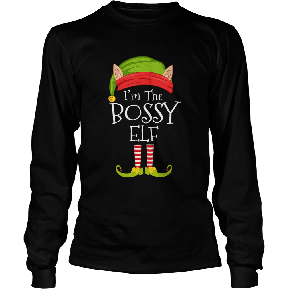 Christmas Family Matching Costume Im The Bossy Elf Xmas TShirt LongSleeve