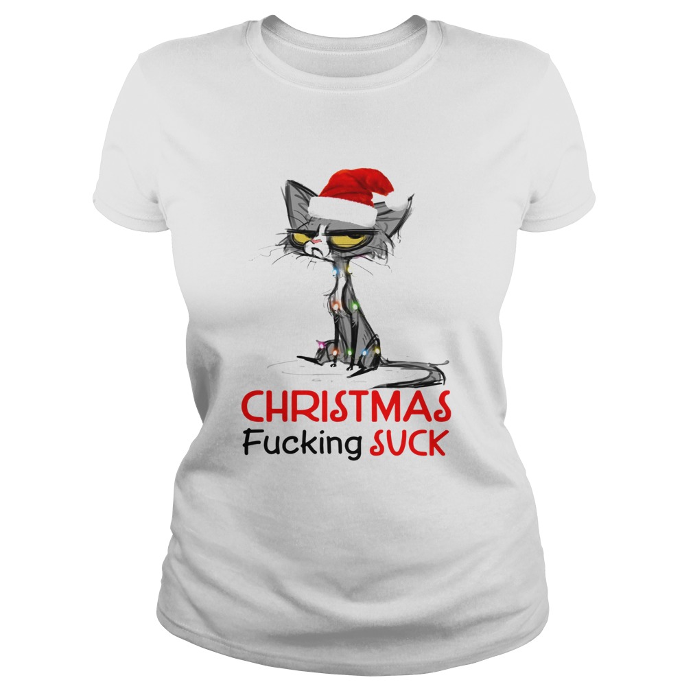 Christmas Fucking suck Cat Xmas Classic Ladies