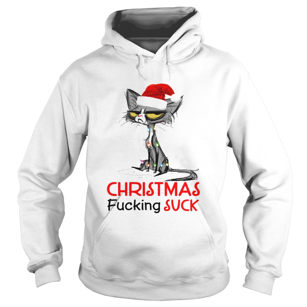 Christmas Fucking suck Cat Xmas Hoodie