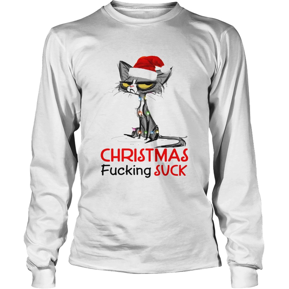 Christmas Fucking suck Cat Xmas LongSleeve