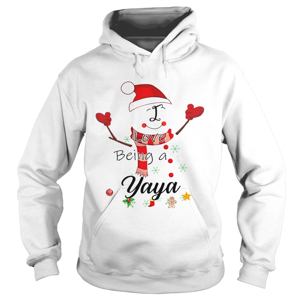 Christmas I Love Being A Yaya Snowman TShirt Hoodie