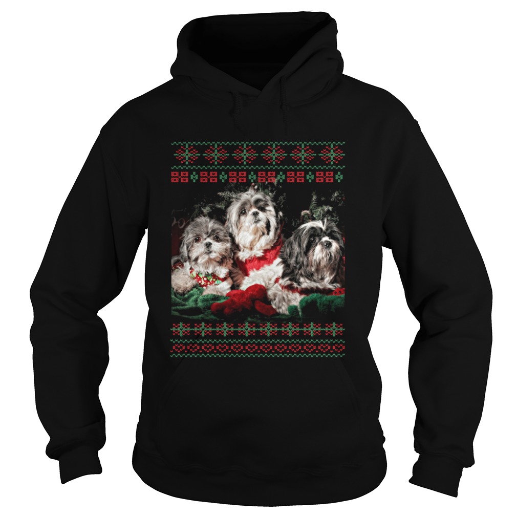 Christmas Shih Tzu Ugly TShirt Hoodie