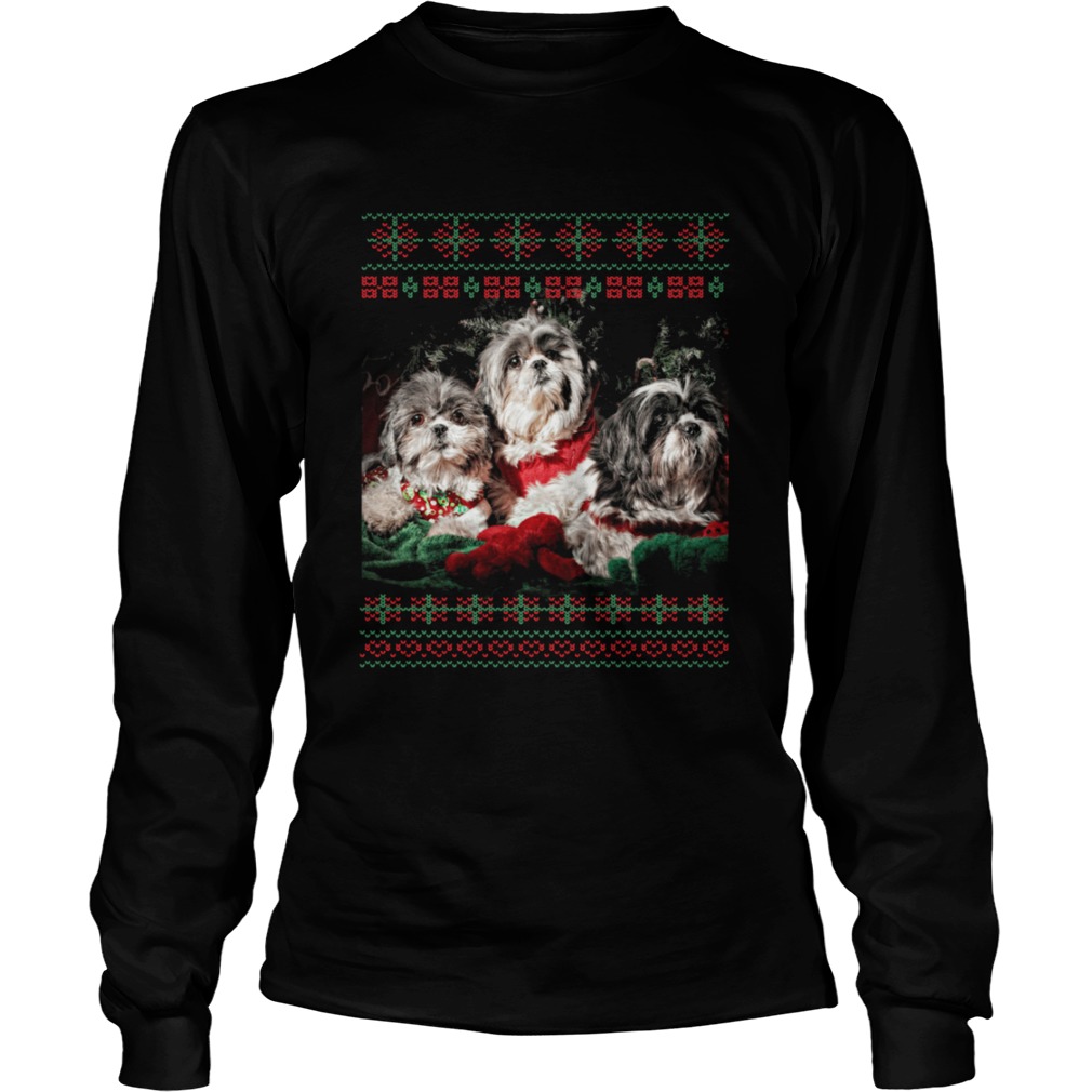 Christmas Shih Tzu Ugly TShirt LongSleeve