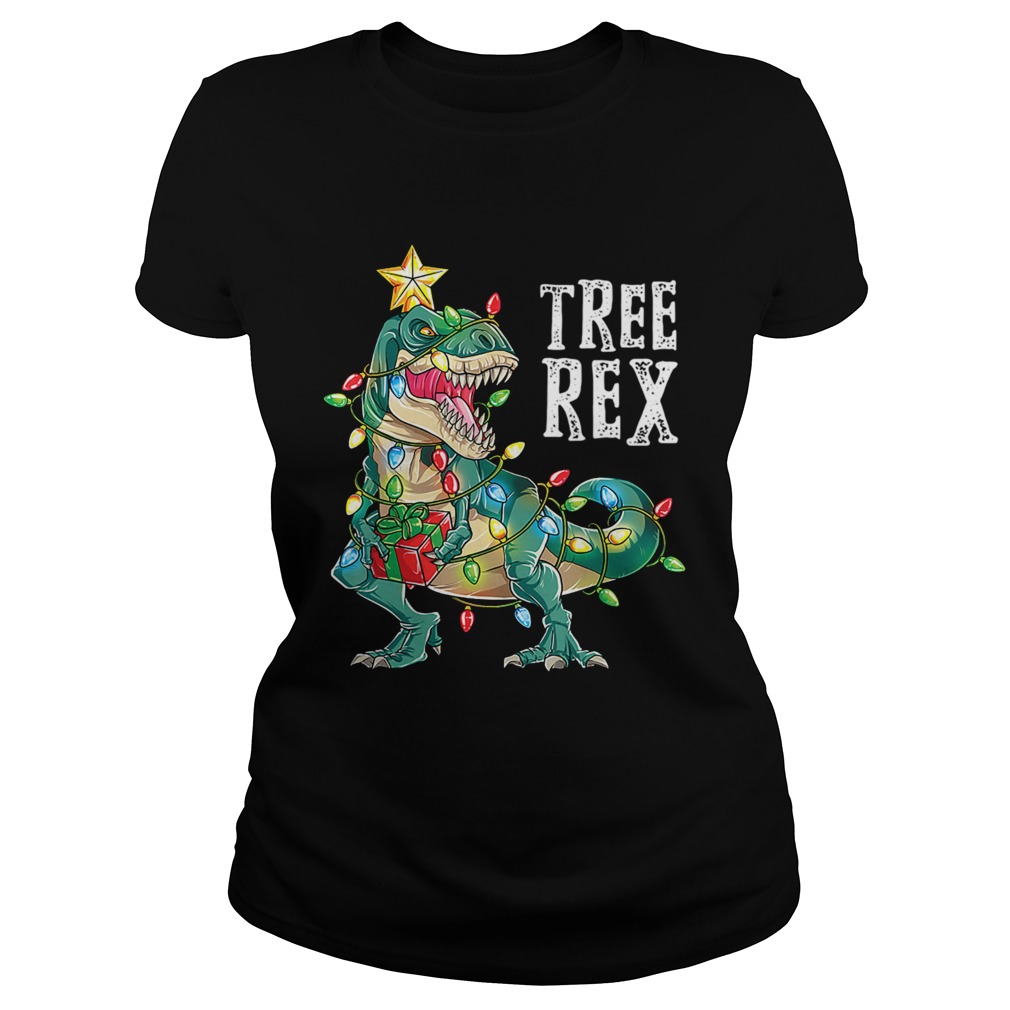 Christmas Shirts for Boys Kids Dinosaur Tree Rex Pajamas Men TShirt Classic Ladies