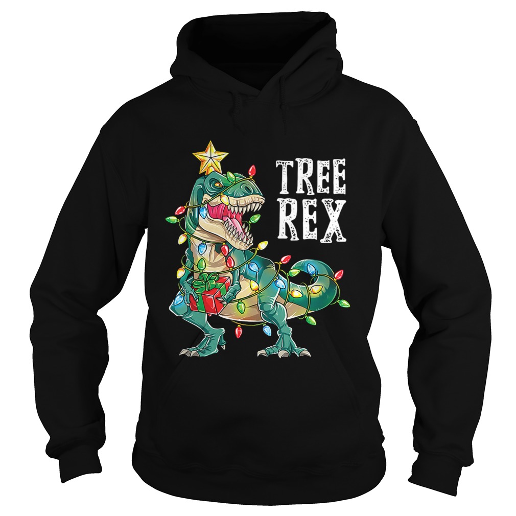 Christmas Shirts for Boys Kids Dinosaur Tree Rex Pajamas Men TShirt Hoodie