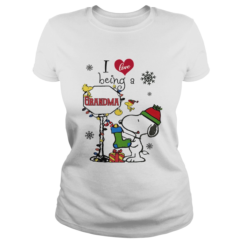 Christmas Snoopy I love being a grandma Classic Ladies