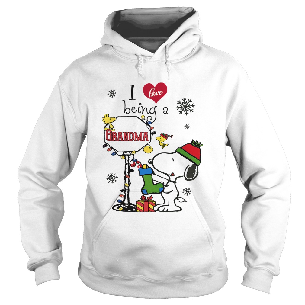 Christmas Snoopy I love being a grandma Hoodie