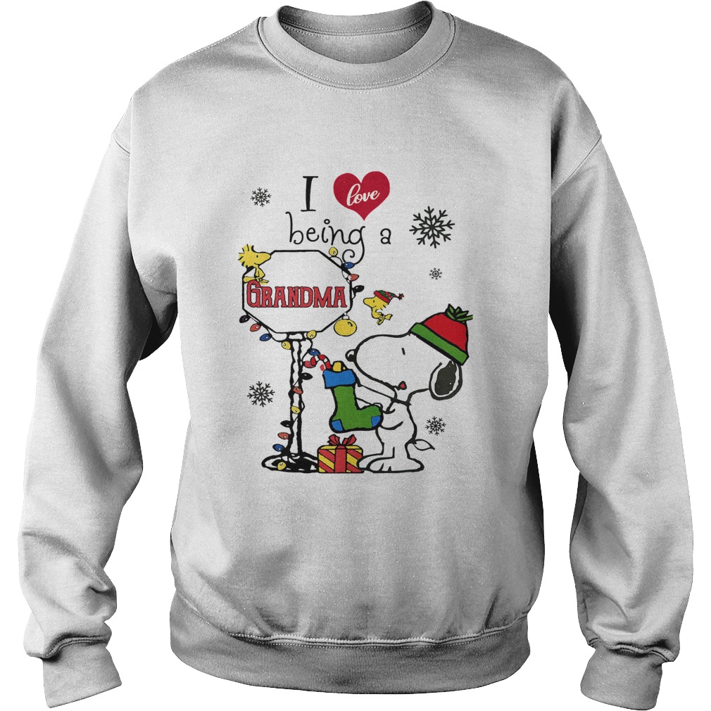 Christmas Snoopy I love being a grandma Sweatshirt