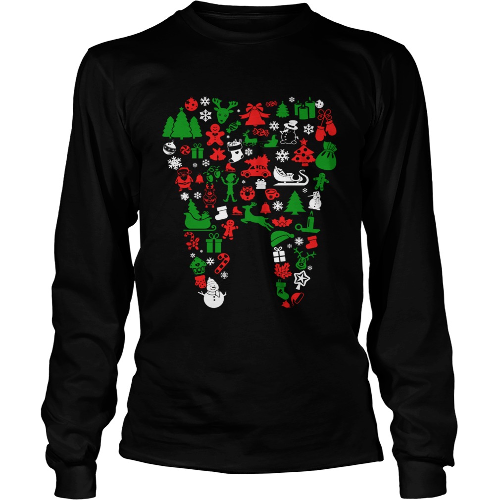 Christmas Tooth Dentist TShirt LongSleeve