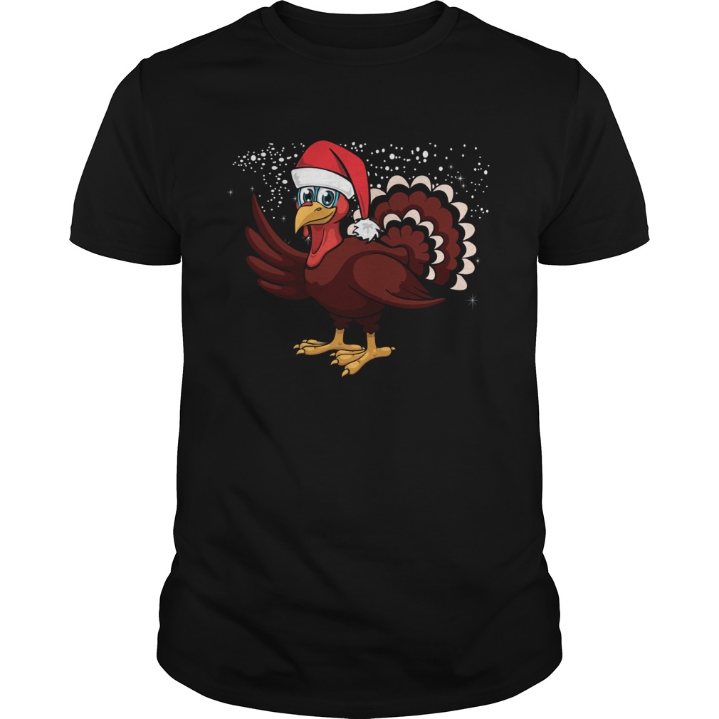 Christmas Turkey Santa Hat Shirt