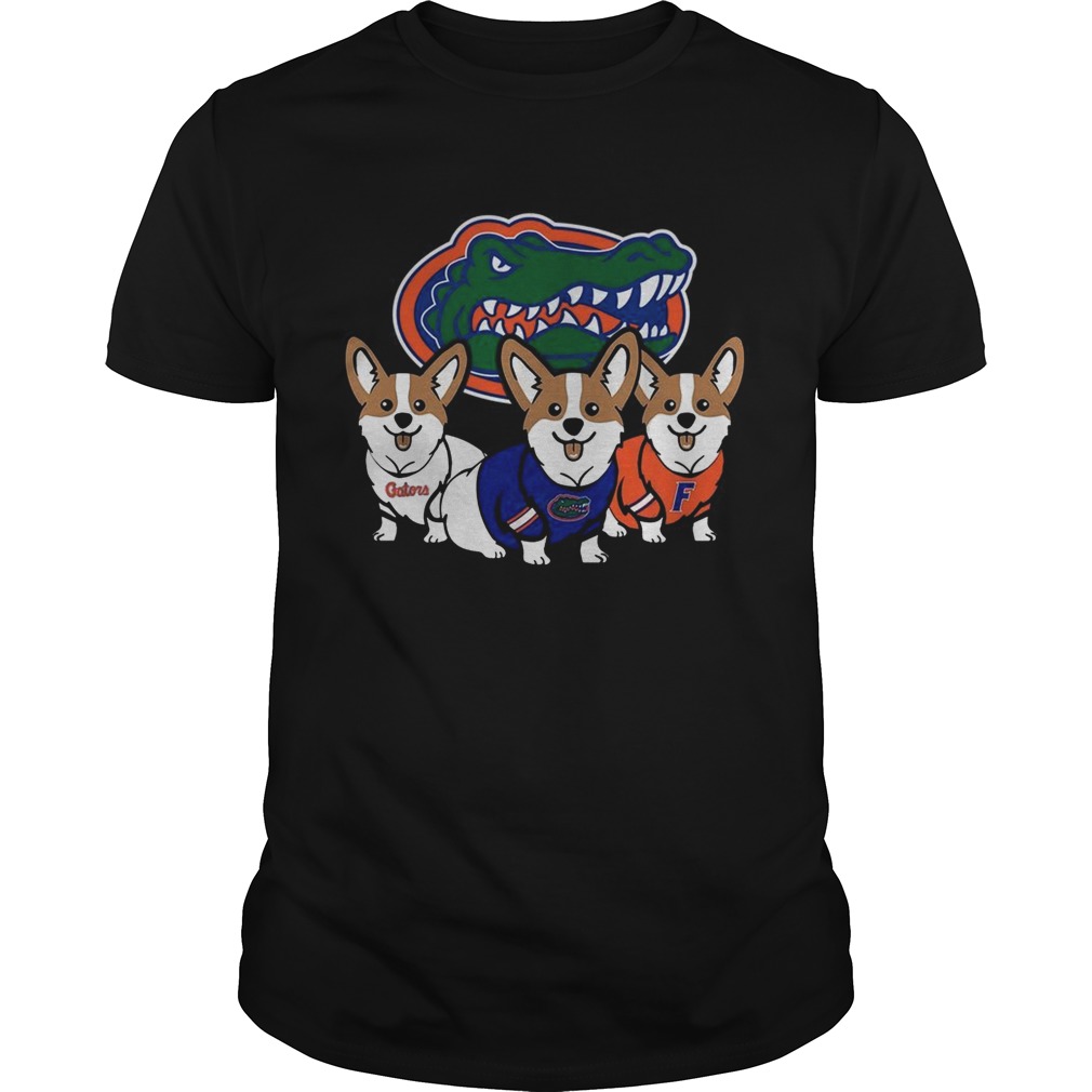 Corgi and Florida Gators shirt