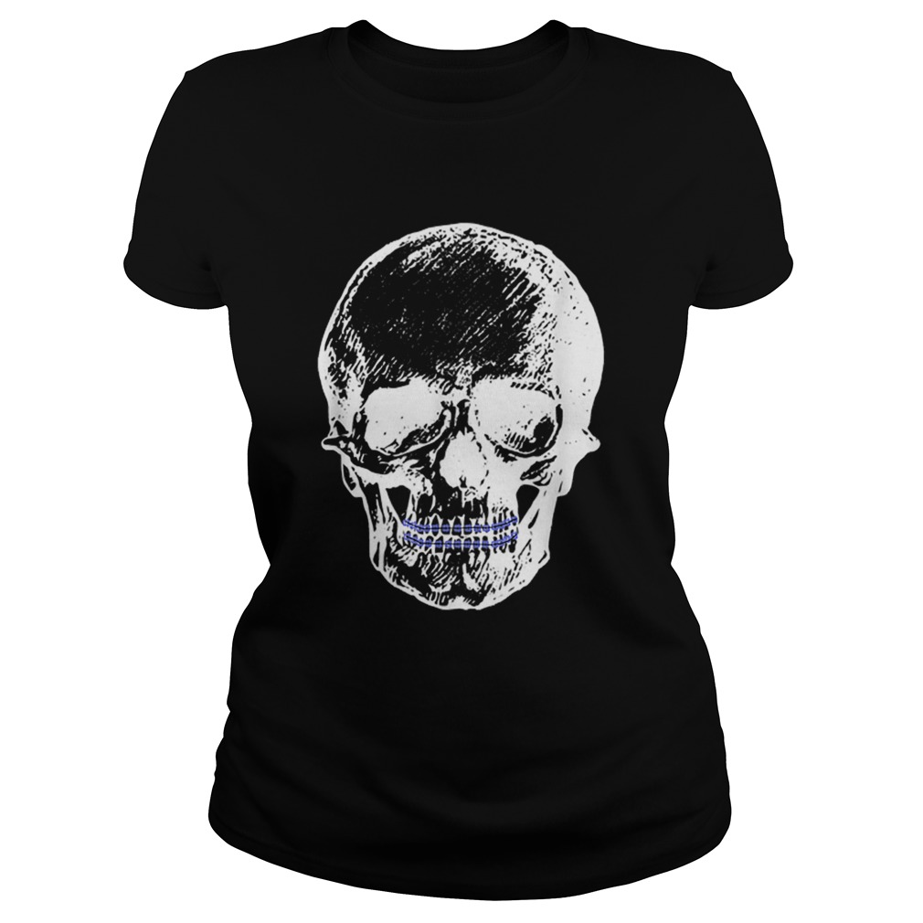 Creepy Skull With Braces Cool Halloween Classic Ladies