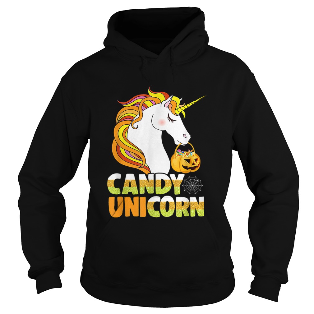 Cute Candy Corn Unicorn Halloween Girls Outfit Hoodie