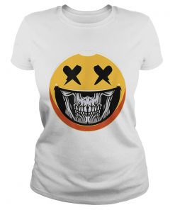 Cute Scary Halloween Smiley Skull Costume Emojis Gift  Classic Ladies