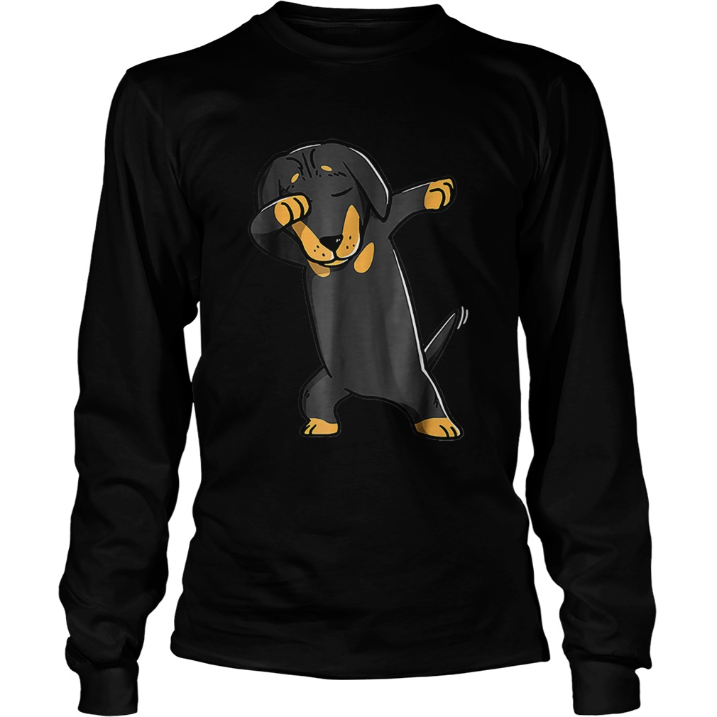 Dabbing Daschund Kids Wiener Dog Costume LongSleeve