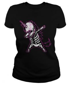 Dabbing Unicorn Skeleton Halloween Costume Men Women Gift  Classic Ladies