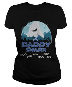 Daddy Shark Boo Boo Boo Ghost Halloween Shirt Classic Ladies